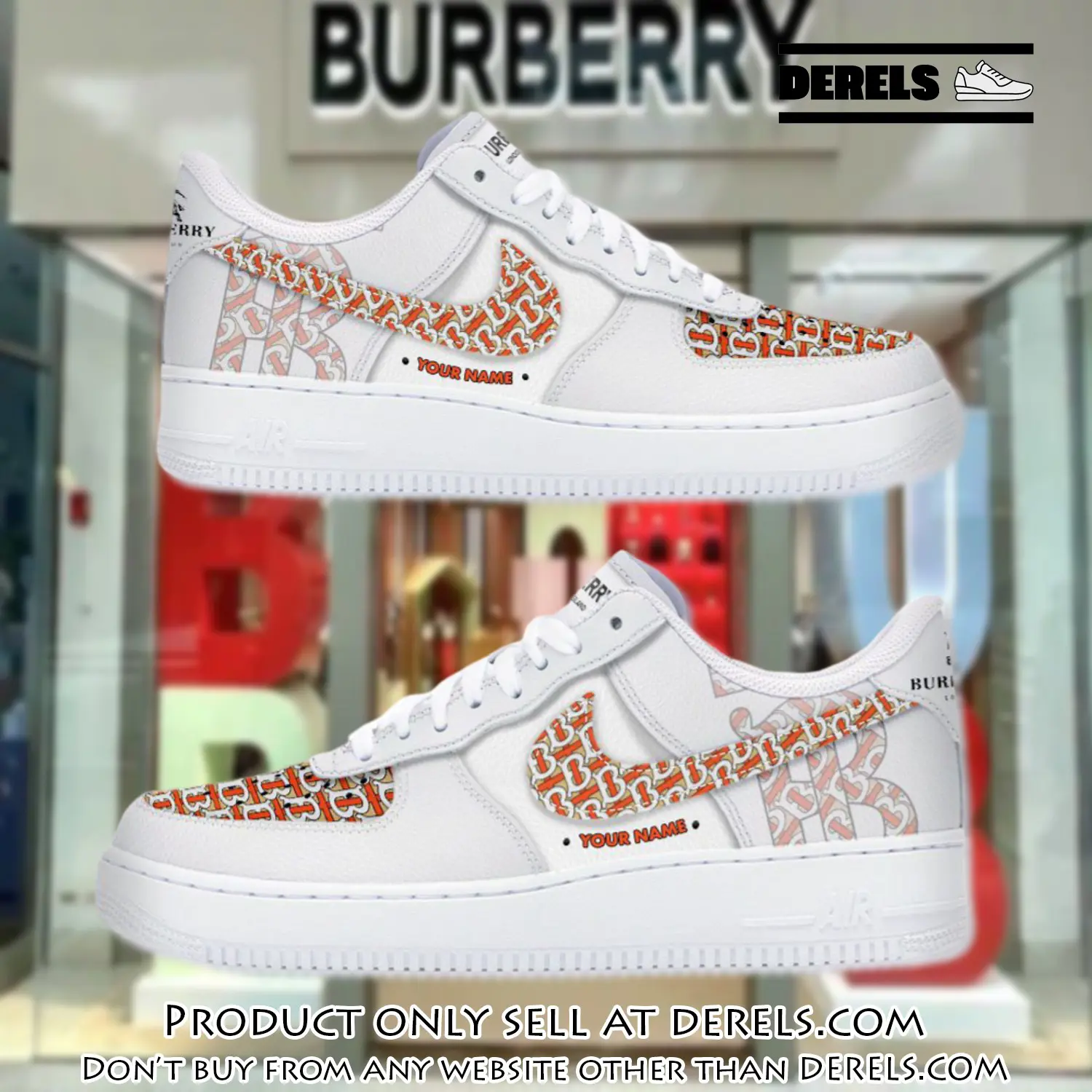 Personalized burberry luxury air force 1 sneakers limited af1 shoes oaf1003 dr0844399